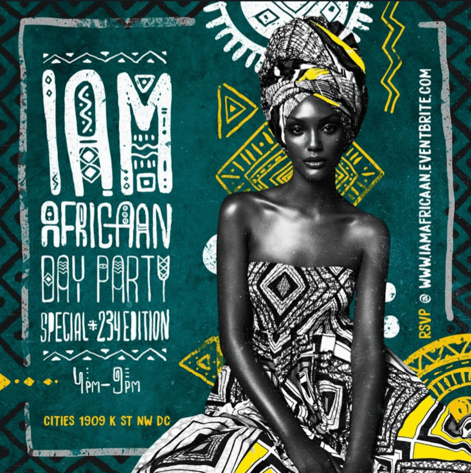 Esempio di Flyer Pubblicitario per un Evento Musicale Africano