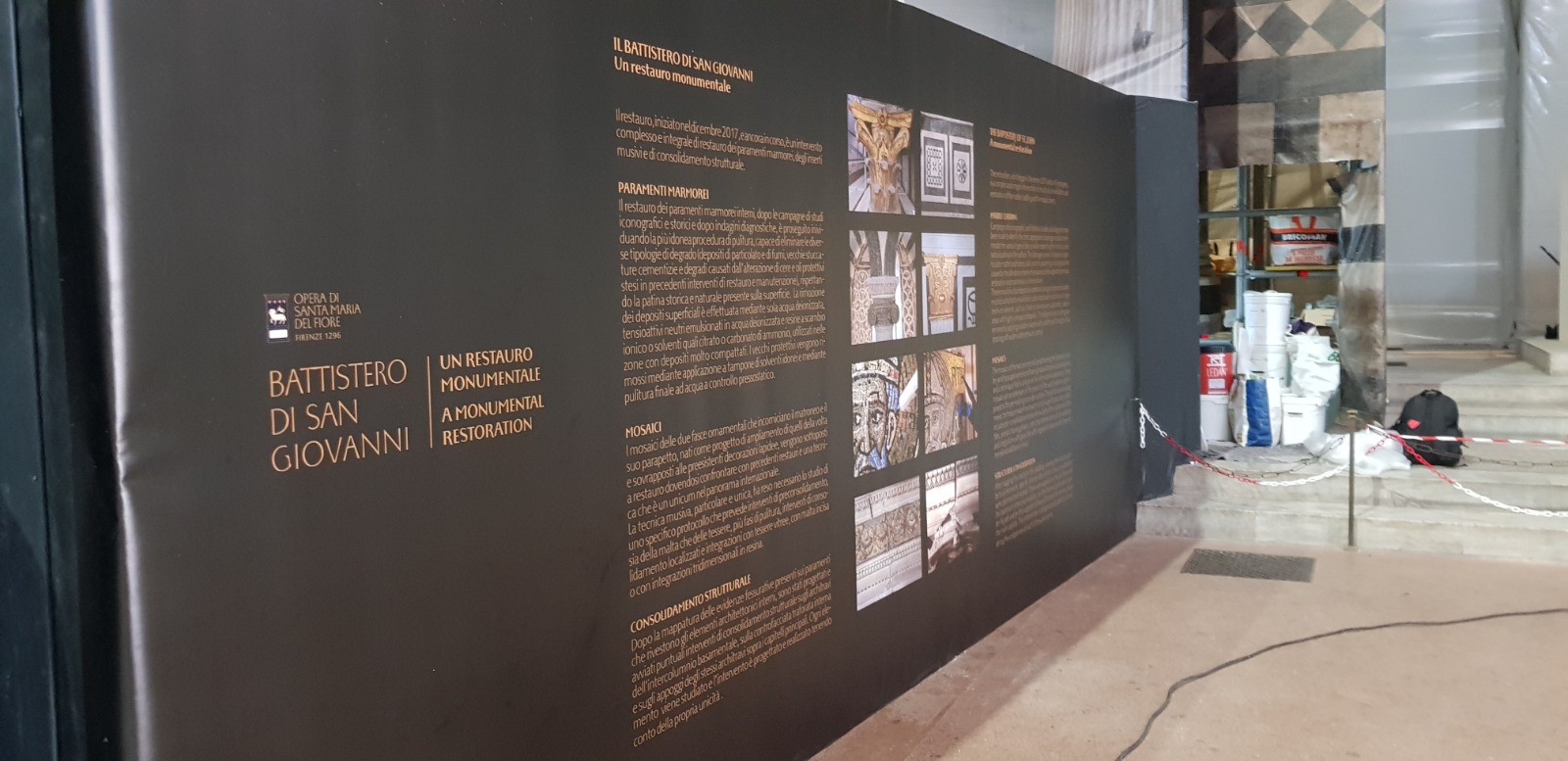Stampa ed installazione banner su PVC: Battistero di San Giovanni